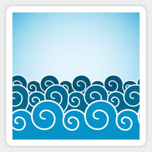 Waves of Blue Sticker